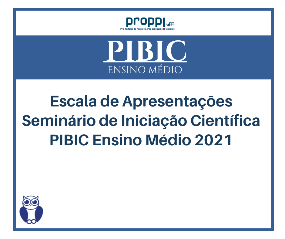 Alteração na Escala de Apresentações Seminário de Iniciação Científica